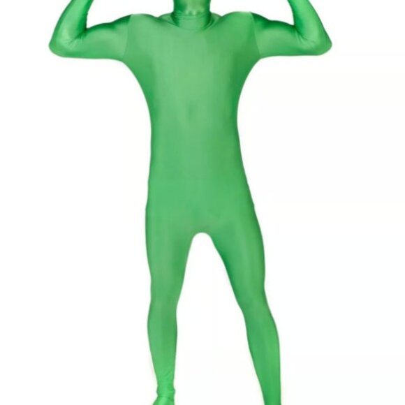 2nd Skin Alien Green Colored FULL BODYSUIT ZENTAI Halloween Costume Various Size - Picture 1 of 8